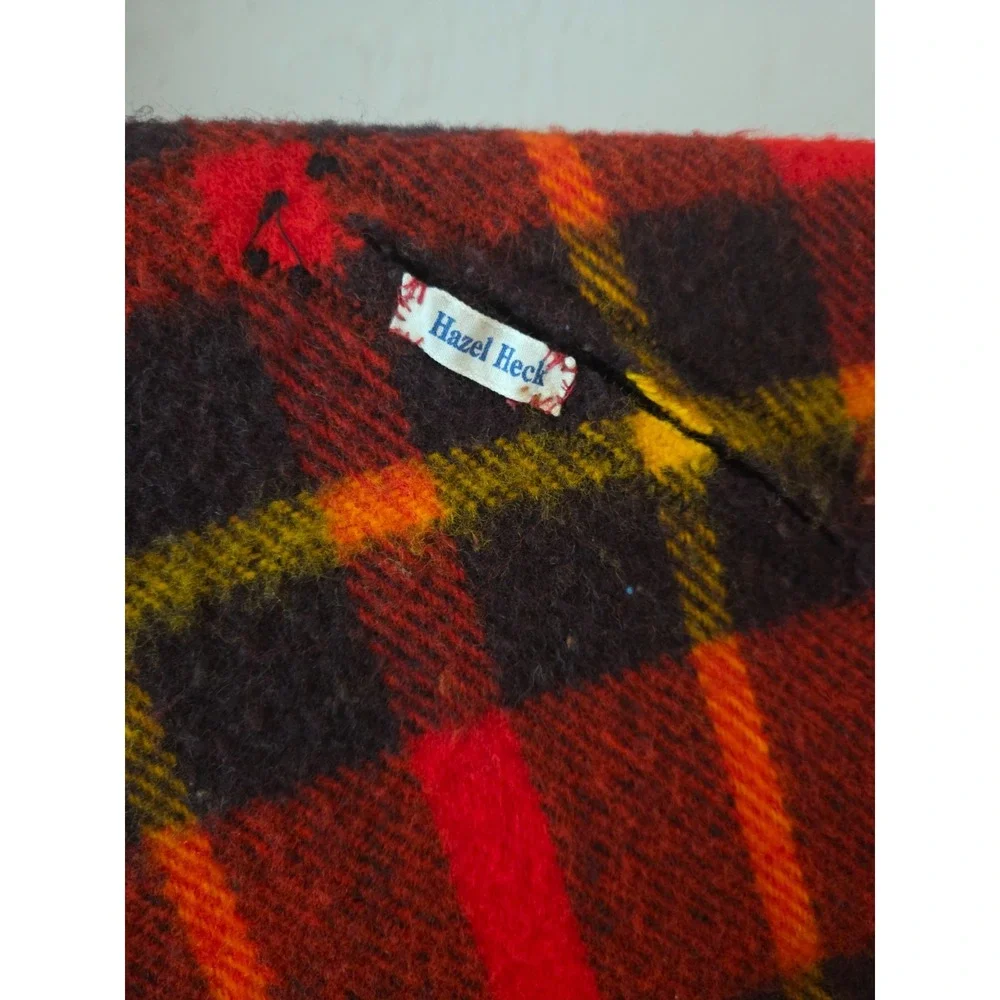 vintage Faribo red plaid blanket by Faribault Woolen Mill Co.